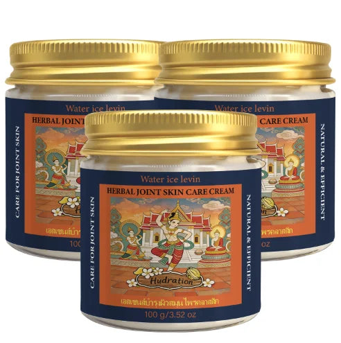 Herbal Joint Care Body Cream - Thai Traditional Formula, Moisturizing & Firming Skin Qme WHITE 100g
