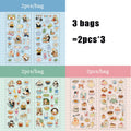 Vibrant Food & Cat Series Sticker Pack, Decor Stickers for Notebooks, Junk Journals, Water Bottles, Storage Boxes & Phone Cases Qme 3 bags-B