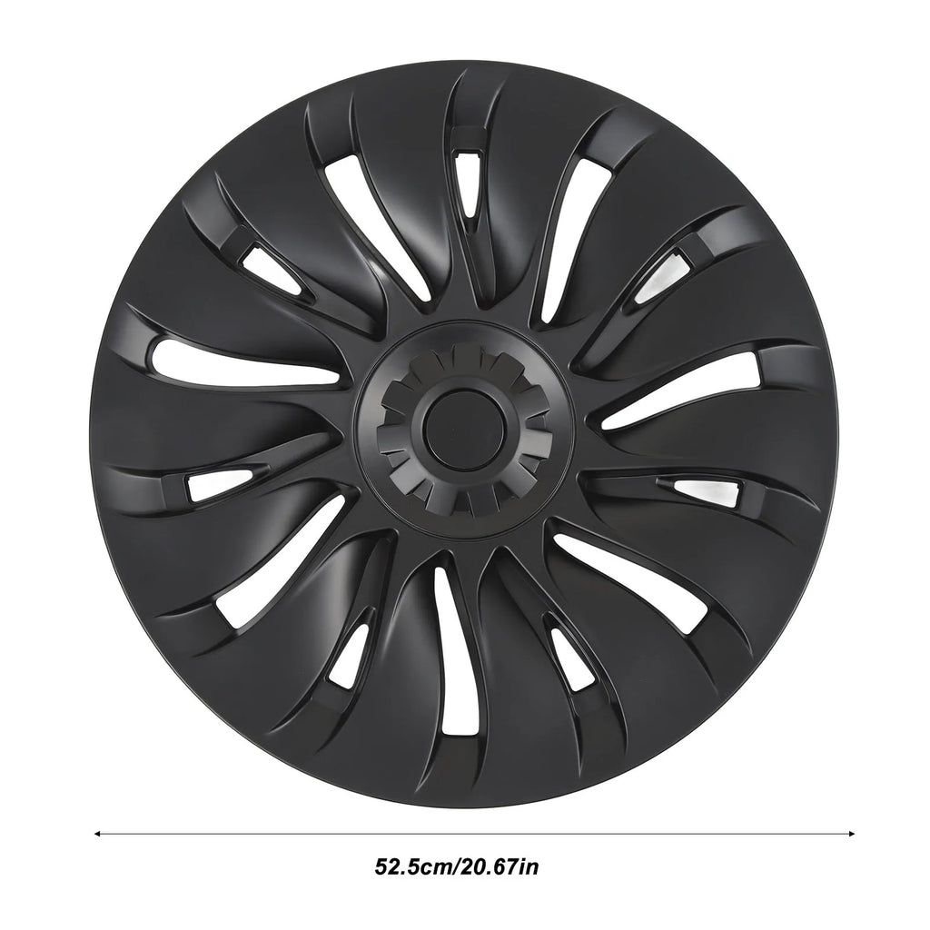 4Pcs Matte Black Symmetrical Wheel Hub 19 Inch Replacement Enhance Vehicle Appearance for Tesla Model Y 2020 to 2023 Qme