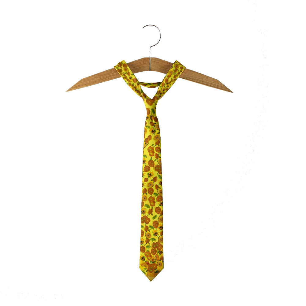 3d Printed Oil Painting Tie Men's Fun Fashion Business Wedding Party Qme