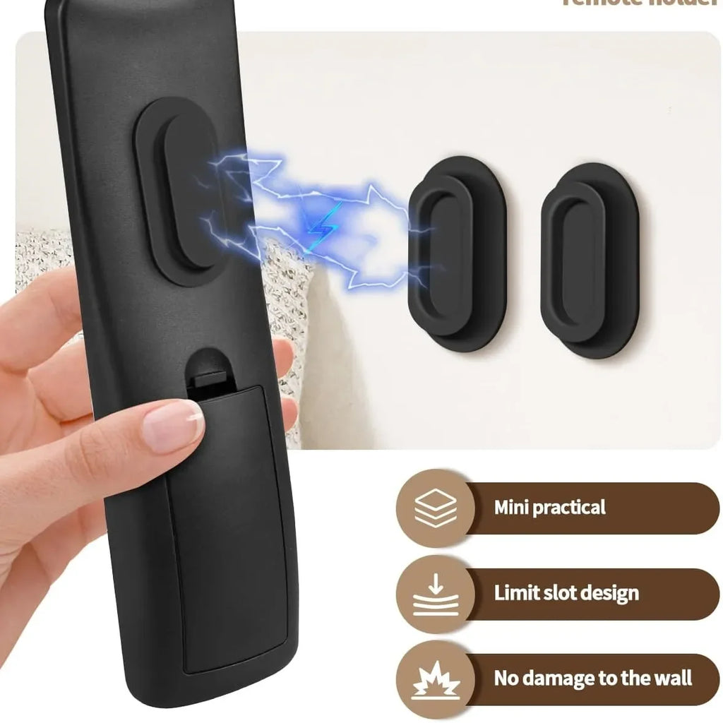 6 Pack Magnetic Remote Control Holder Wall Mount Soft Silicone Remote Control Caddy with Strong Adhesive Remote Holder Qme