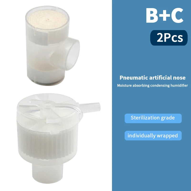 1 2 3 Medical Disposable Artificial Nose Heat Moisture Exchangers Qme 2Pcs B C