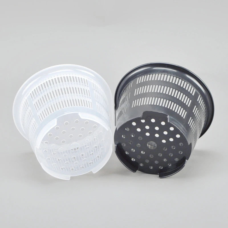 Potted Plant Flower Nursery Tray Basket Plastic Breathable Container Qme