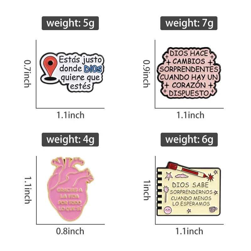 Cute Pink Heart Cartoon Enamel Pins Landmark Letter Design Brooch Backpack Lapel Pins Metal Badge Gift for Girls and Friends Qme