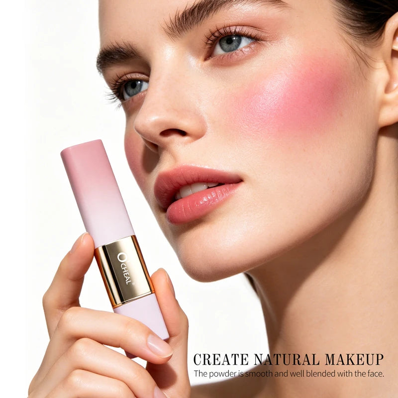 Multi Functional Powder Blusher Stick Waterproof Sweat Proof Durable Qme