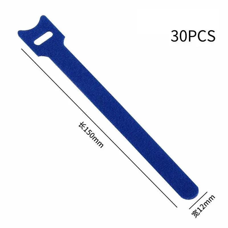 Organized Cable Setup 30 50 Reusable Hook Loop Straps