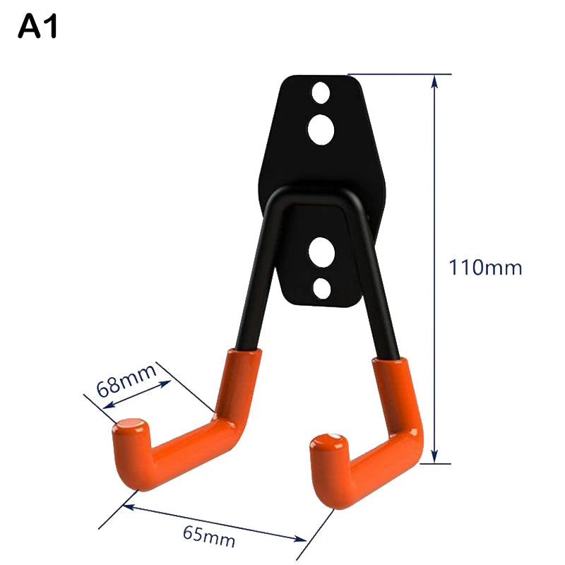 Heavy Duty Metal Hook Garage Organizer Wall Mount Bicycle Hanger Hooks Wall Mount Anti-slip Storage Hook For Ladders Garden Tool Qme A1