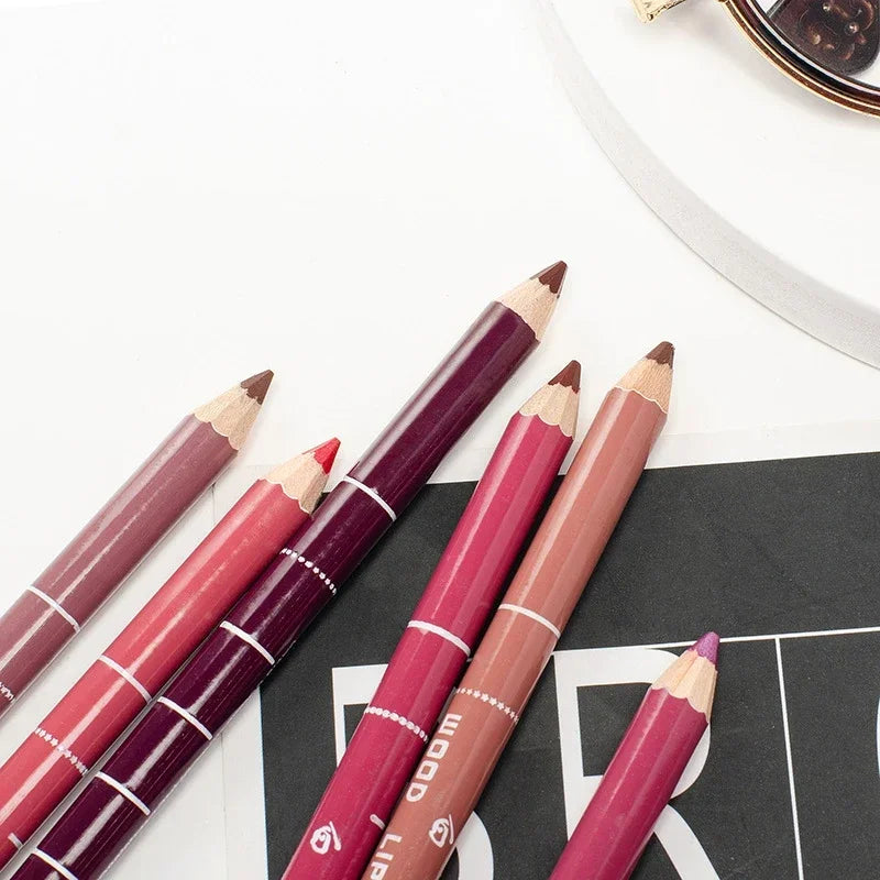 28Color Antifouling Lip Liner Professional Lipstick Pen Precise Waterproof Lip Outline Pencil Lip Makeup Lasting Eyeliner Creamy Qme
