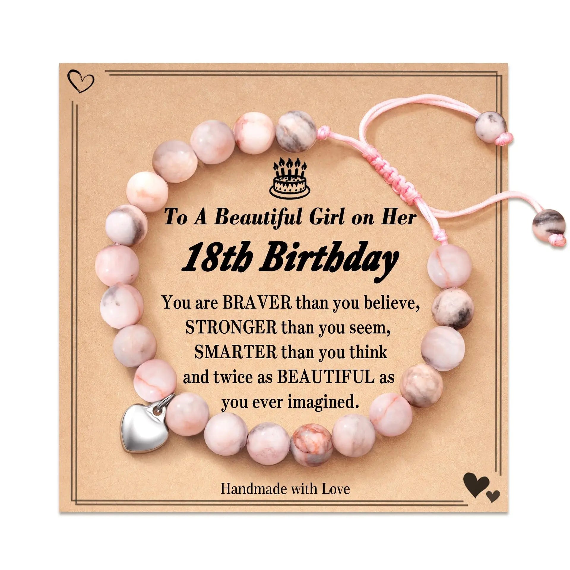 Arrival Gifts Birthday Love-natural Stone Beaded Bracelet Handwoven