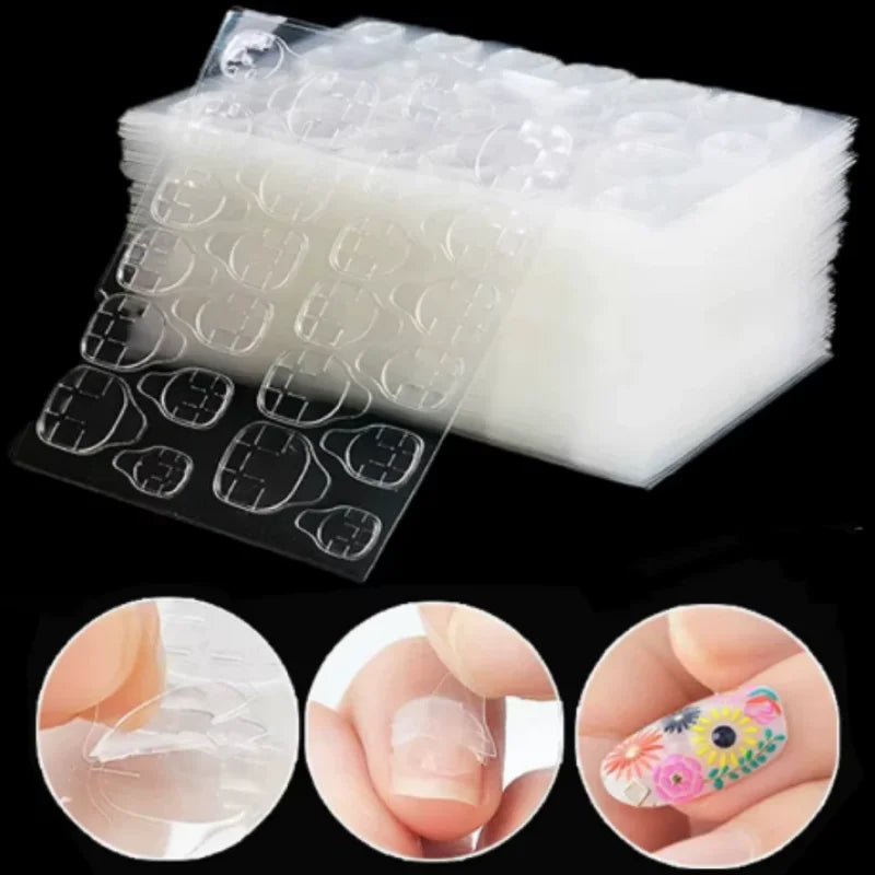 Stick Nail Jelly Double sided Adhesive Transparent Traceless Nail Glue Invisible Wear Nail Sheet Adhesive DIY Tools Qme