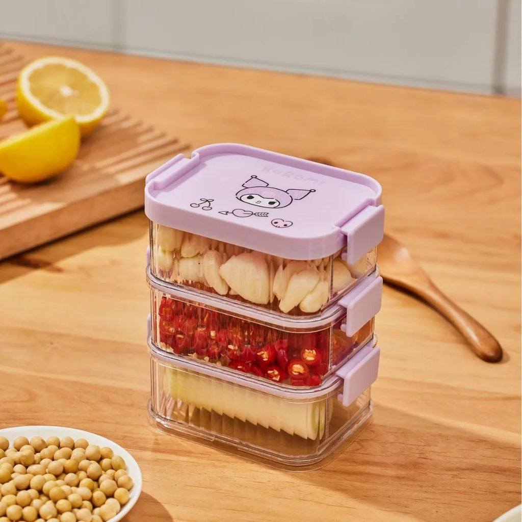 Hello Kitty Kuromi Spice Jars Storage Box Cute Seasoning Dispenser Seasoning Box Desktop Storage Box Qme 3