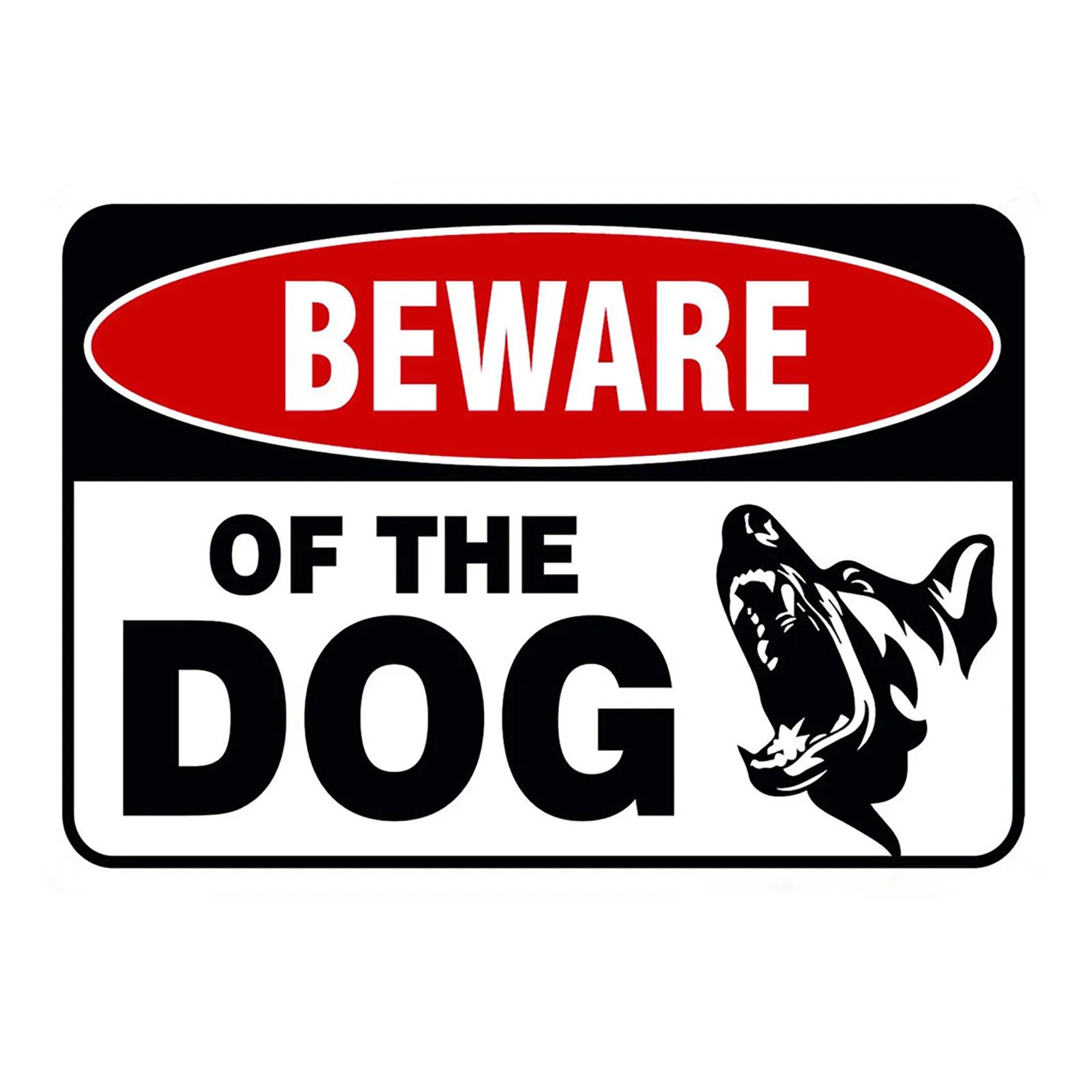 Metal Tin Signs Plaque Beware of Dog Wall Decor Vintage Art Posters Iron Painting for Man Cave Home Cafe Garden Club Bar Sign Qme A