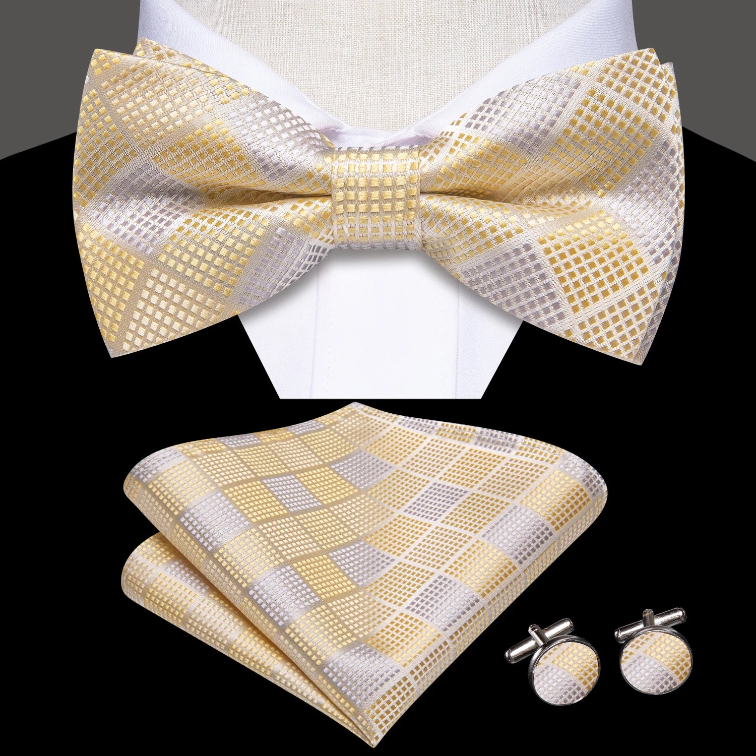 Mens Pre-tied Bowtie Red Yellow Pink White Floral Stripes Bow Tie Qme LDLH2630