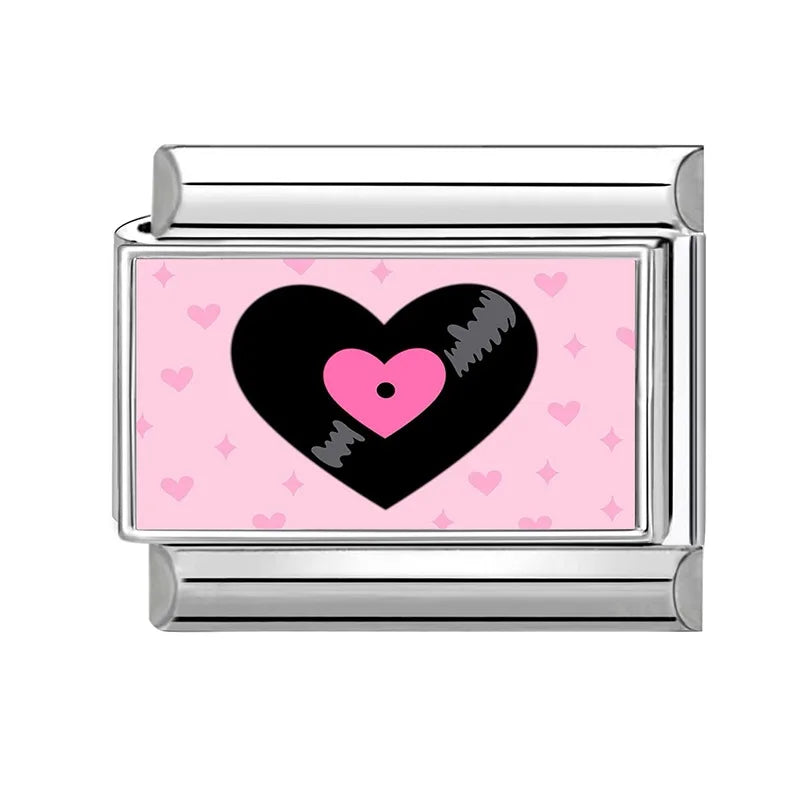 Beautiful Natural Scenery Heart Cave Pattern Shiny Zircon Italian