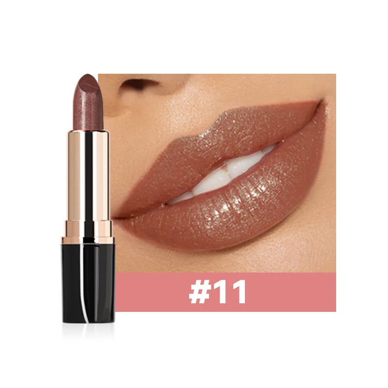 Waterproof Shiny Lipstick Long-lasting Retention Multiple Colors Qme 11