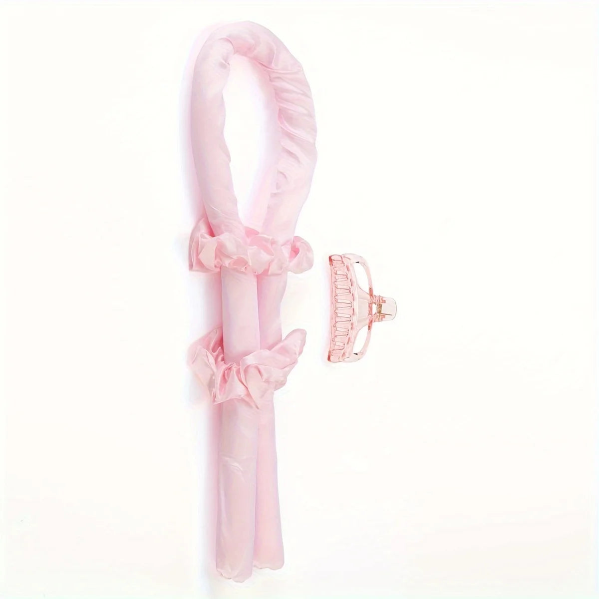 Heatless Curling Rod Headband No Heat Silk Curls Ribbon Hair Rollers Sleeping Soft Headband Lazy Hair Curlers Hair Styling Tools Qme Princess Pink