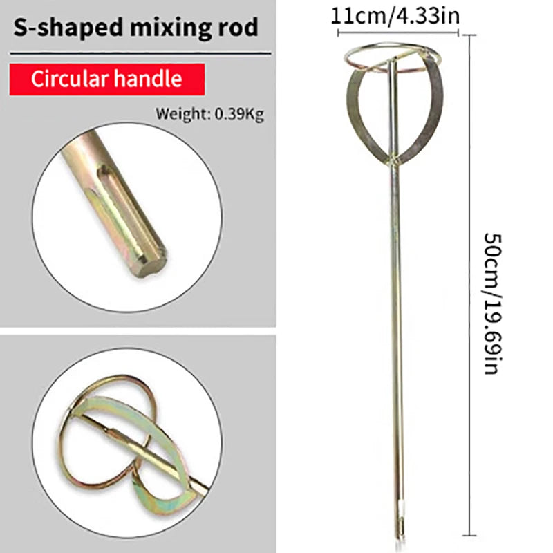 Mixing Paddle Machine Power Tool Accessories S-type Mixer Drill Paint Qme B