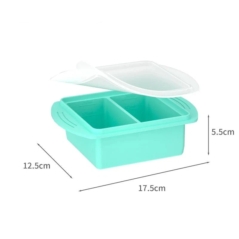 Silicone Tray Lid Single Double Compartment Freezer Mold Summer Qme A8