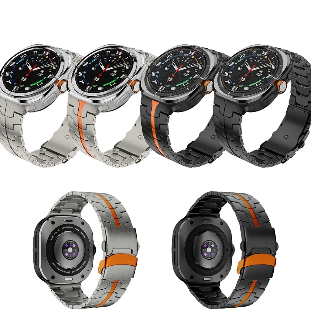 Titanium Luxury Strap for Samsung Galaxy Watch Ultra 47mm Band for Samsung Ultra Galaxy 47MM Men Watchband Galaxy Ultra Bracelet Qme