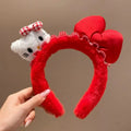 Hello Kitty Sweet Cartoon Headband Cute Bow Versatile Hair Accessory Qme 3