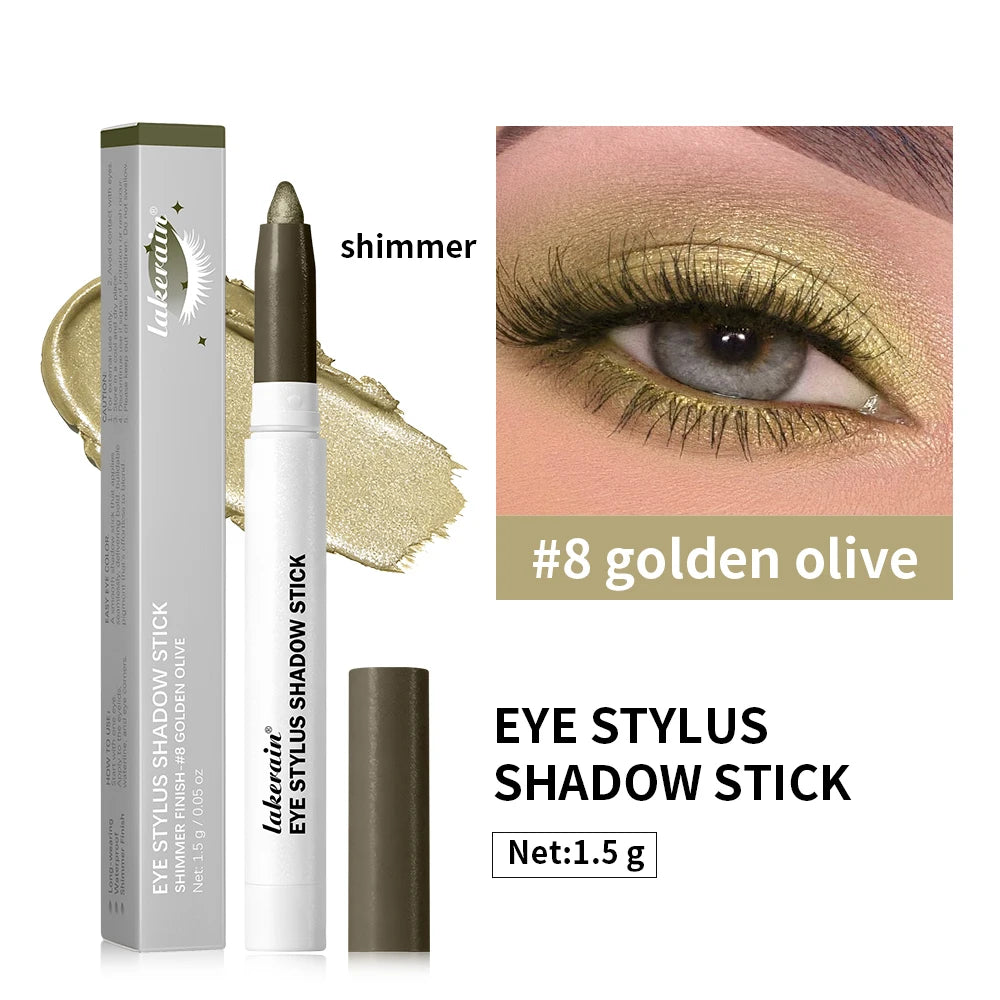 Eyeshadow Pencil Smooth Waterproof Sweat-proof Does Not Smudge Stick Qme 08 Golden Olive
