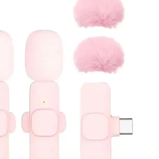 Mini Pink Wireless Microphone Portable Lavalier Phone Camera Live Qme Default Title