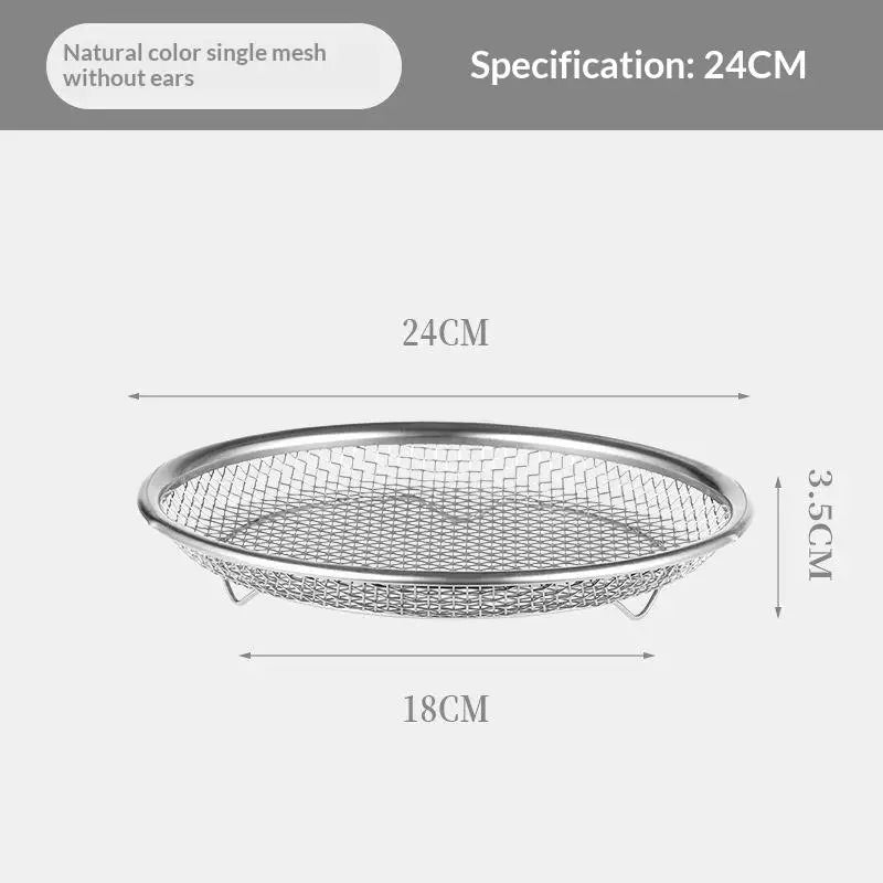 Stainless Steel Mesh Oil Filter Tray Drain Basket Reusable Vegetable Qme A6