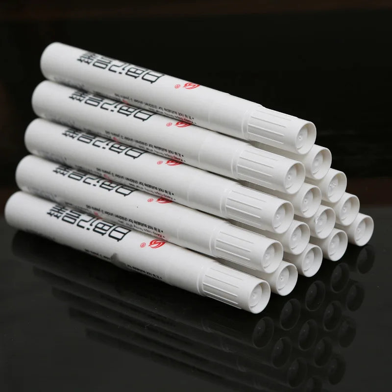 1/3/5pcs Permanent Oily White Marker Pen Waterproof Tire Painting Graffiti Environmental Gel Pen Notebook Drawing Supplies Qme