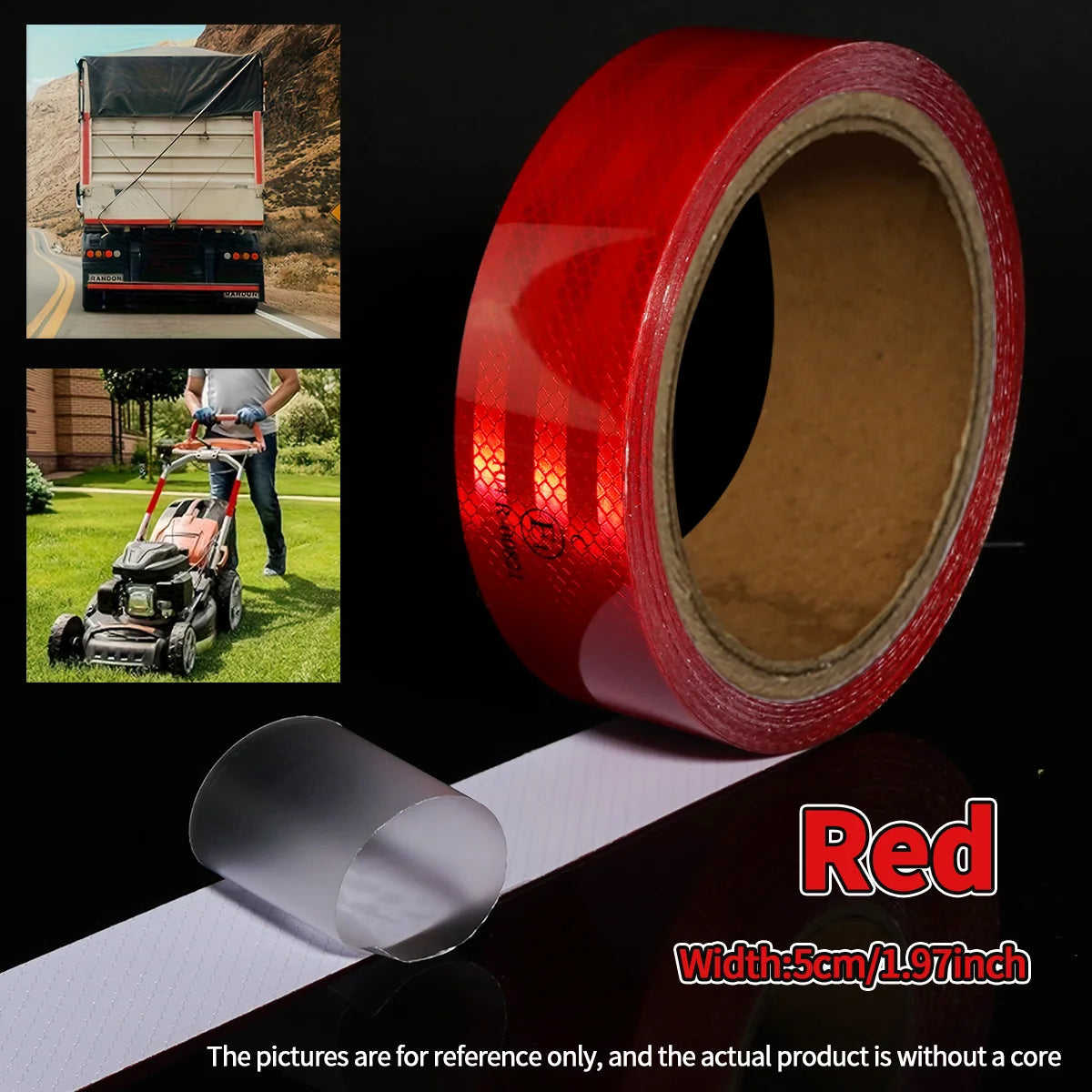 car Reflective Tapes 104R Waterproof Retro Reflective Conspicuity Self Adhesive Road Safety Warning Sticker Reflectors For Truck Qme Red 10m 5cm