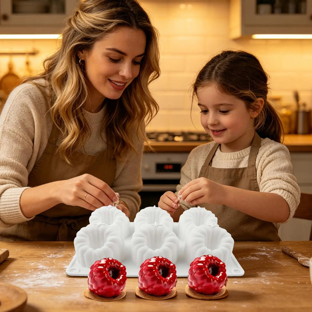 Raspberry Mold 3D Raspberry Shape Cake Decoration Mould 6 Cavity Fruit Pastry Molds for Home Kitchen Baking Pastry Bakery Qme
