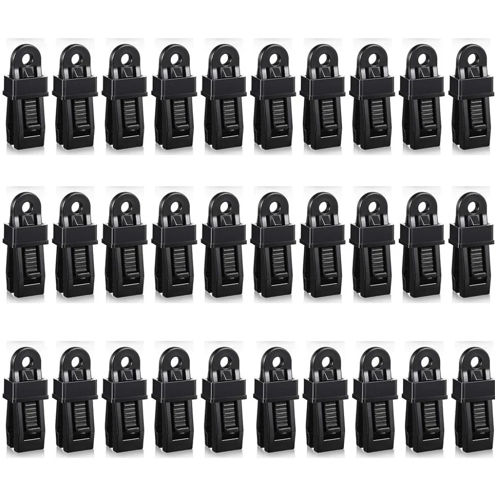 5/10/30/50pcs Camping Tent Windproof Fixing Clip Outdoor Canopy Tarpaulin Fixed Strap Hook Clip Camping Equipment Accessories Qme 30pcs