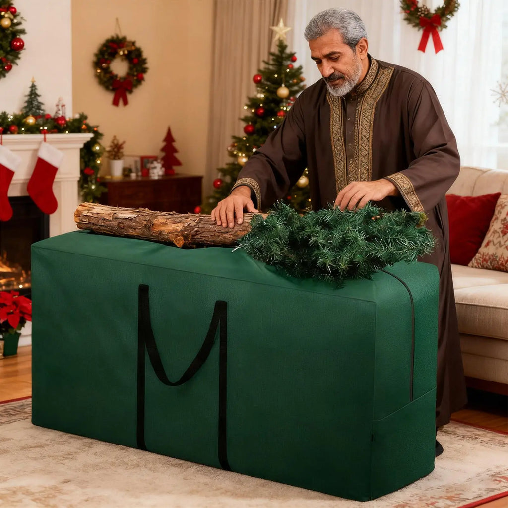 Christmas Tree Bag Reinforced Handles Tote Organizer Heavy Duty Qme