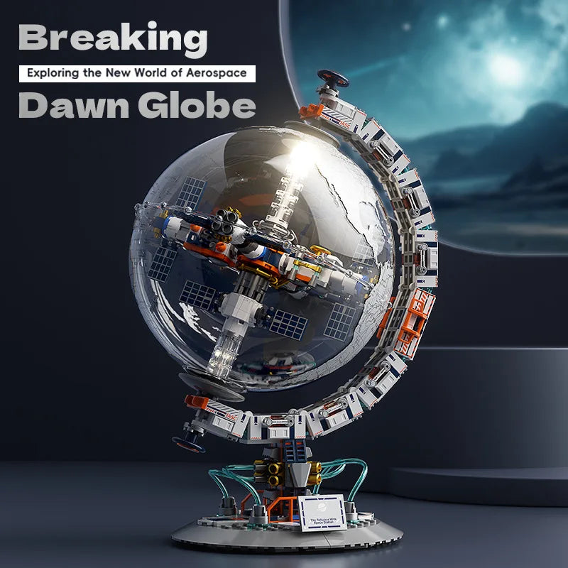 Tellurion Globe Model Building Blocks Bricks Puzzle STEM Assembled Student Educational Science Geology Toy Kid Gift Boy Birthday Qme