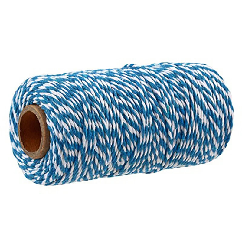 2mm Thick Butchers String Cotton Twine Meat Prep Trussing Turkey Barbecue Strings Meat Sausage Tie Rope Cord 100 Meters Qme Blue