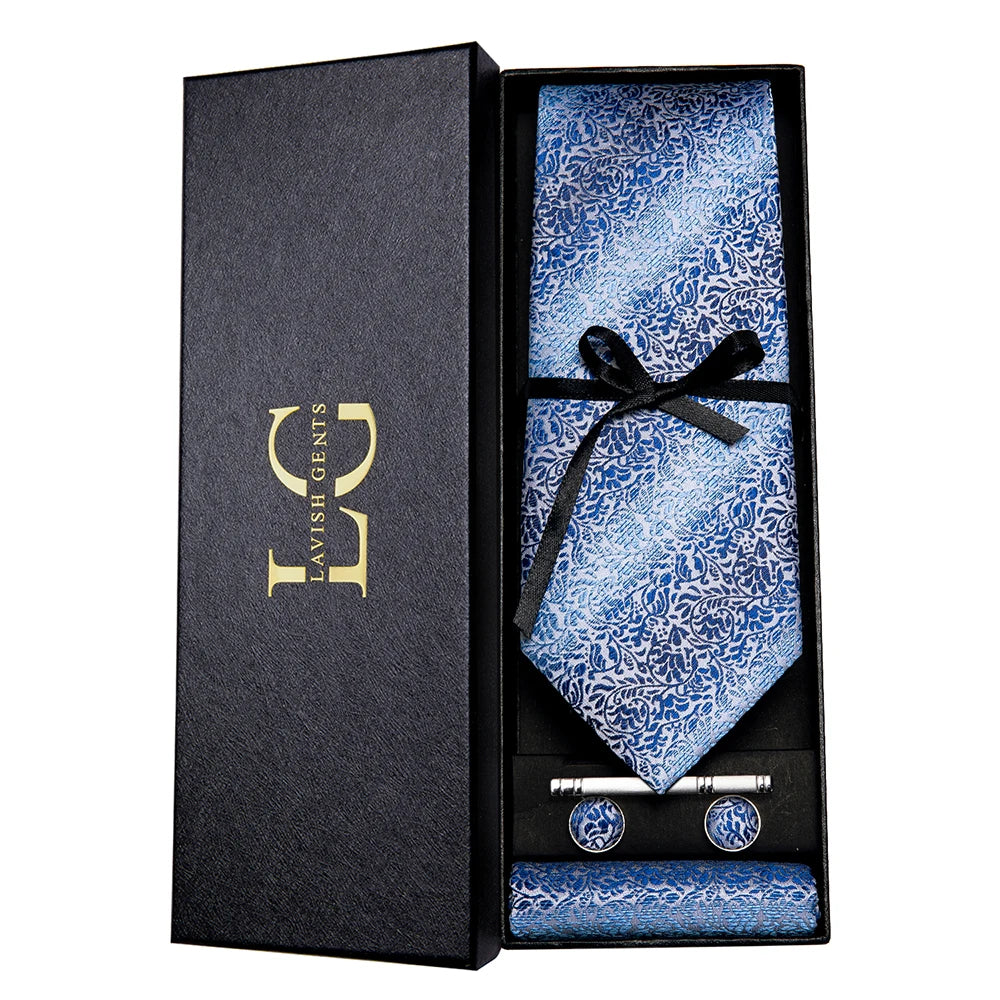 Hi-tie Luxury Box Classic Paisley Teal Green Necktie Gentle Men's Tie Qme N-3165-SMT-02