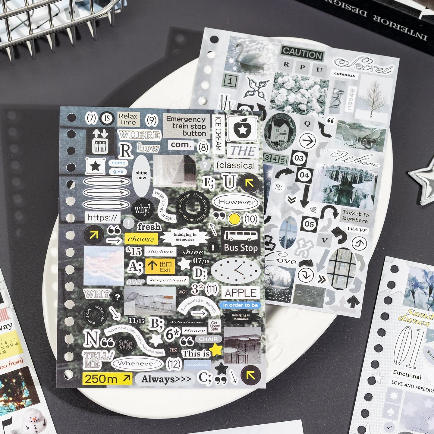 30 Pcs Cartoon Stickers Book Journal Planner Decorative DIY Scrapbooking Sticker Laptop Student Korean Stationery Sticker Gift Qme