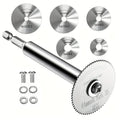High Speed Steel Cutting Wheel - 1/4 Hex Shank Thin Blade for Rotary Saw with 5 Interchangeable Cutting Heads Qme 5pcs