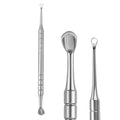 New Double-ended Nail Beveled Head Cuticle Pusher Remover Stainless Steel Cuticle Remover Manicure Sticks Nail Care Cleaner Tool Qme Silver-A