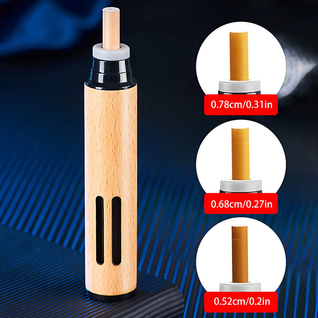 1 Portable Mini Car Mounted Wooden Ashtray No Dust Falling Suitable 3 Qme