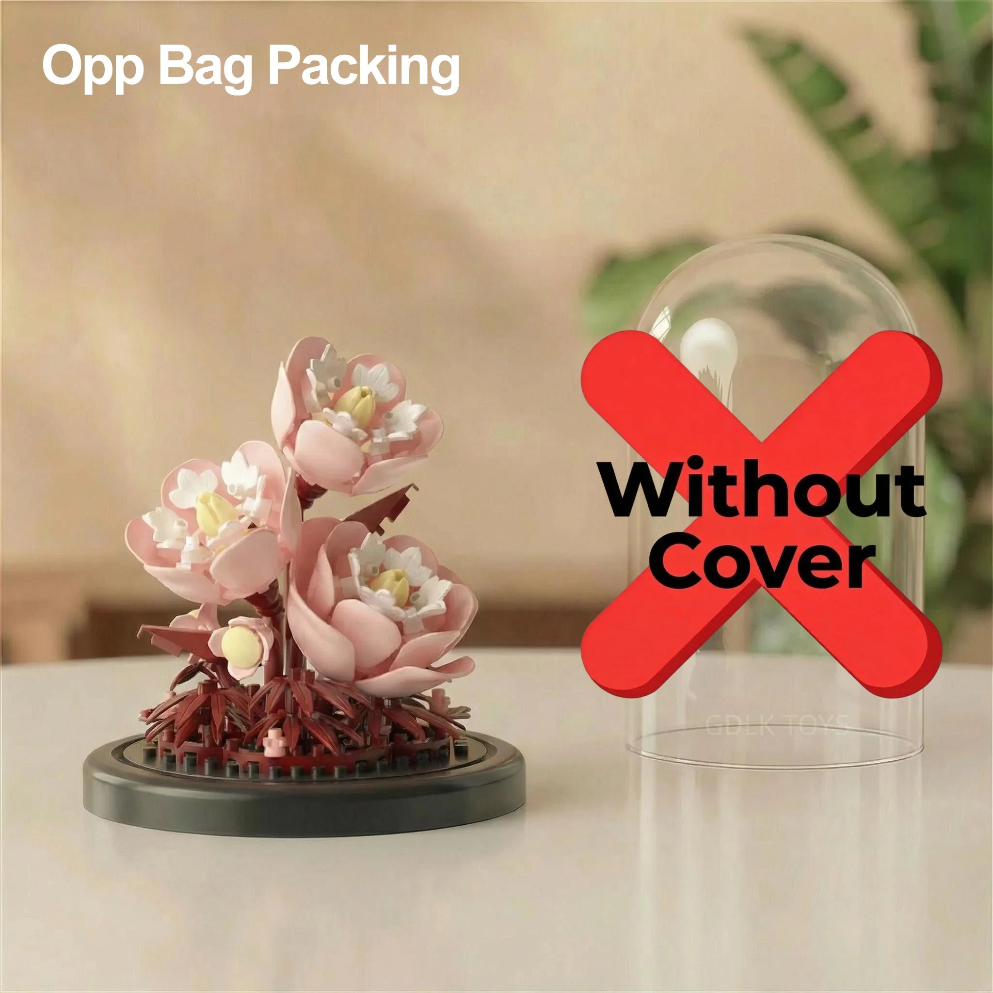 Eternal Flower Bouquet Bonsai Potted Plant Micro Building Blocks Model Home Decoration Puzzle Toys Kids Birthday Christmas Gifts Qme 3111-No Cover