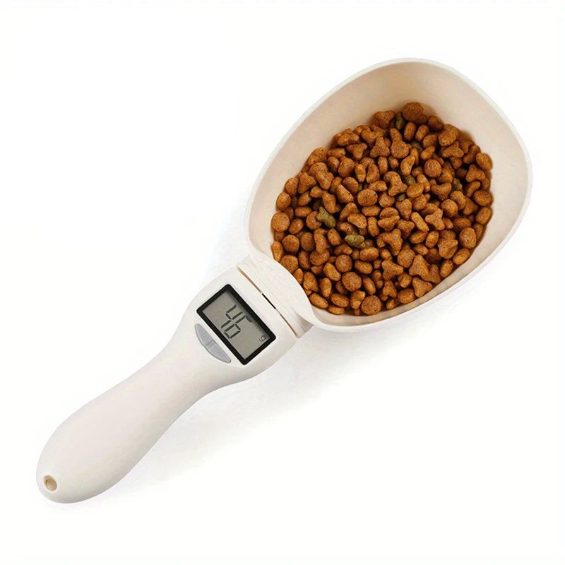 Kitchen Digital Food Measuring Spoon Scale Pet Food Measuring Spoon Scale Suitable For Cat And Dog Food Measuring Flour Spoon ﻿ Qme white