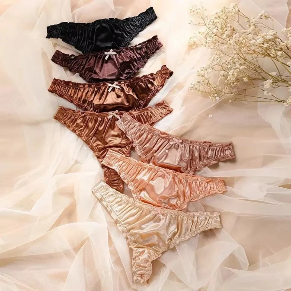 Breathable Sweet Ruffle Women's Panties Lingerie Luxury Underwear Low Qme