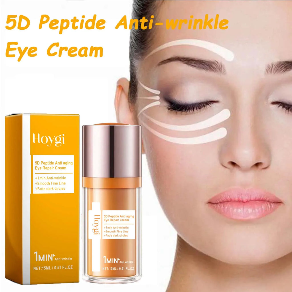 5D Peptide Anti-wrinkle Eye Cream Firming Remove Dark Circles Reduces Fine Lines Crow's Feet Smoothing Nourishing Eye Care Qme
