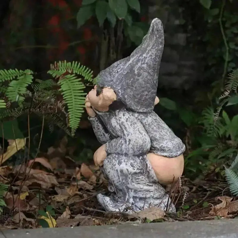Outdoor Naughty Dwarf Resin Statue Lawn Decoration Sculpture Balcony Qme