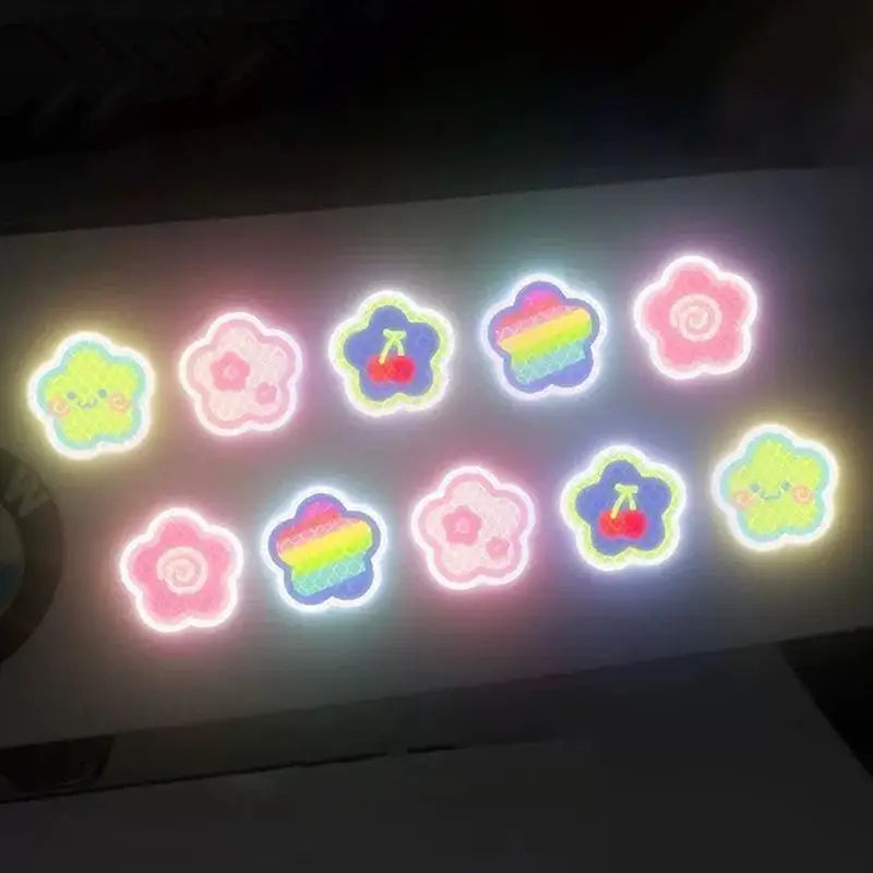 Car Reflective Stickers Helmet Waterproof Decal Hearts Butterfly Qme