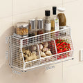 Vegetables Fruits Suitable Home Organization Wall Mounted Kitchen Qme 2 White