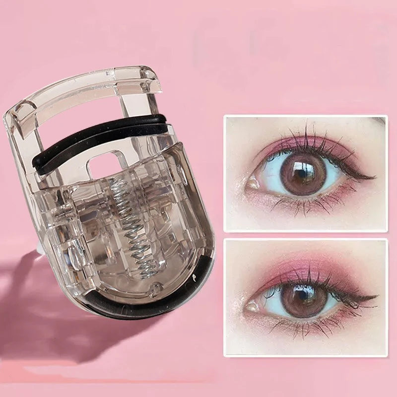 Mini Portable Eyelash Curler, Wide Angle Rimless Spring Tool, Lightweight Compact Makeup Tool for Professional Travel Home Use Qme