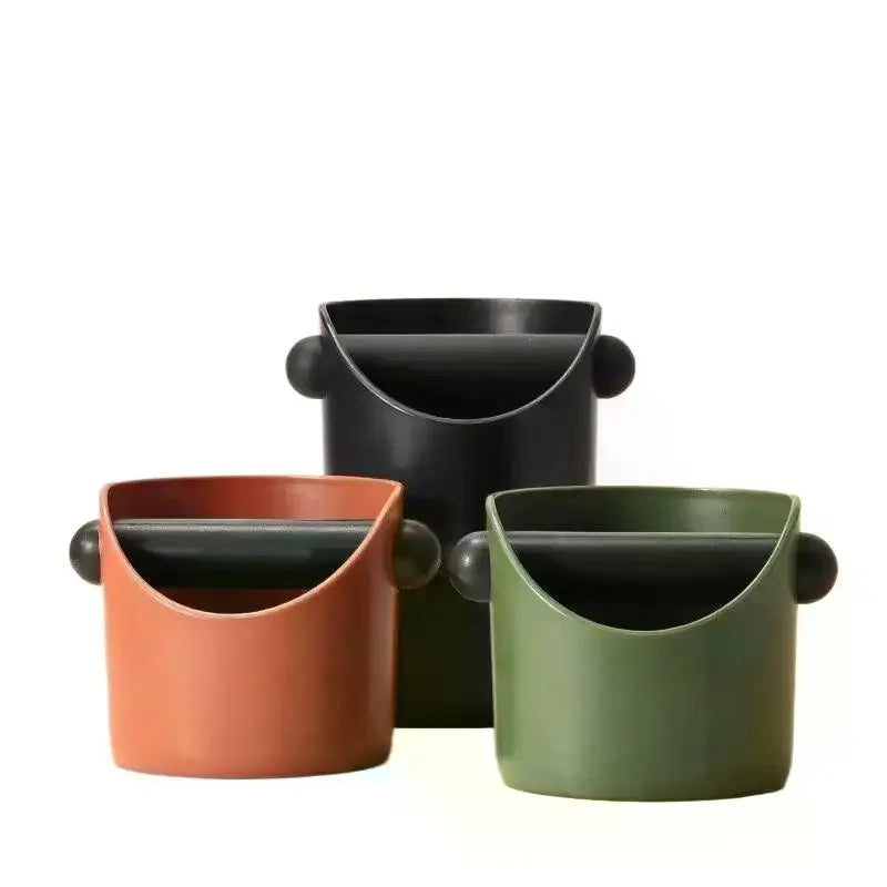 Coffee Knock Box Anti Slip Shock-Absorbent Grind Dump Espresso Grounds Waste Bin Cafe For Barista Accessories Tools Qme