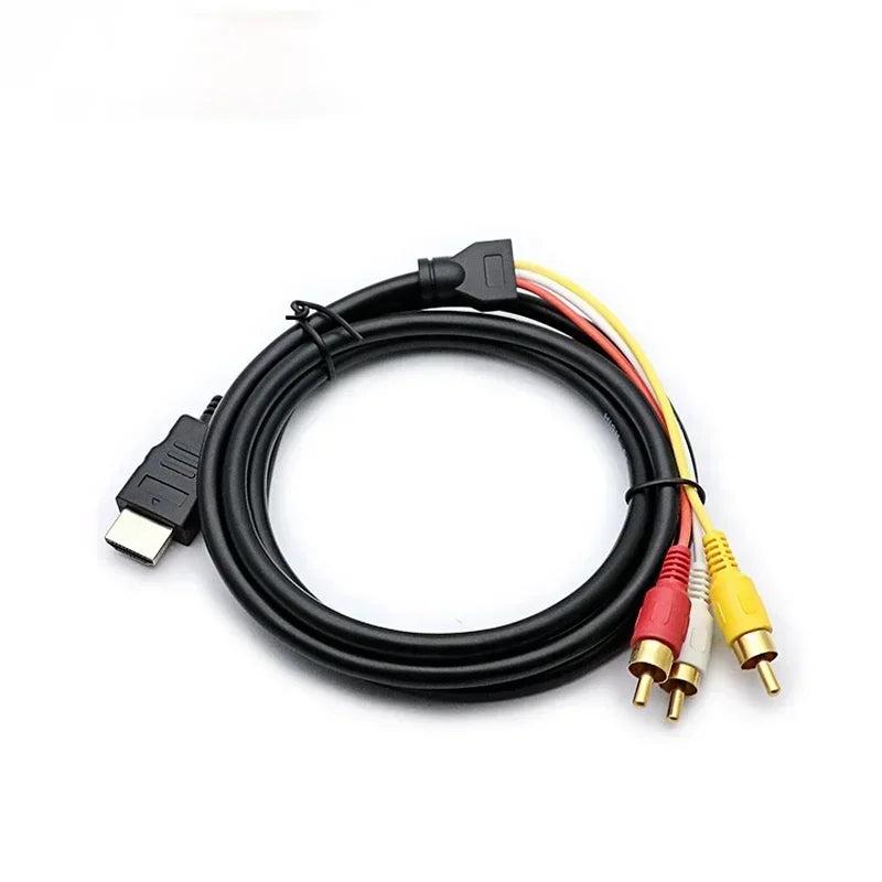 21PIN SCART Male TO 3RCA JACKS INPUT AV Adapter Adaptor Converter for TV DVD VCR Game Player NES SNES Qme