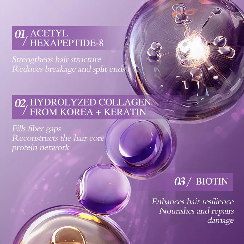 Keratin Hair Mask Magical 5 Second Repair Damage Frizzy Soft Smooth Shiny Hair Deep Moisturize Treat Repair Hair Care Mask Qme